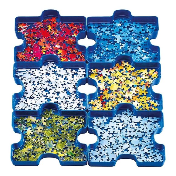 New sealed Ravensburger- Sort Your Puzzle for 300-1000 Piece Stacking Tray Set - Picture 3 of 10
